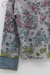 YANYAN KNITS stand collar pullover YYK-YYW23-0021-HUI gray